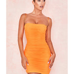 Ella Ruched Organza Mesh Mini Dress - Endless - UAE Rental and Resale for Women's Fashion