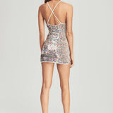 Elliana Rainbow Sequin Crochet Dress - Endless - UAE Rental and Resale for Women's Fashion
