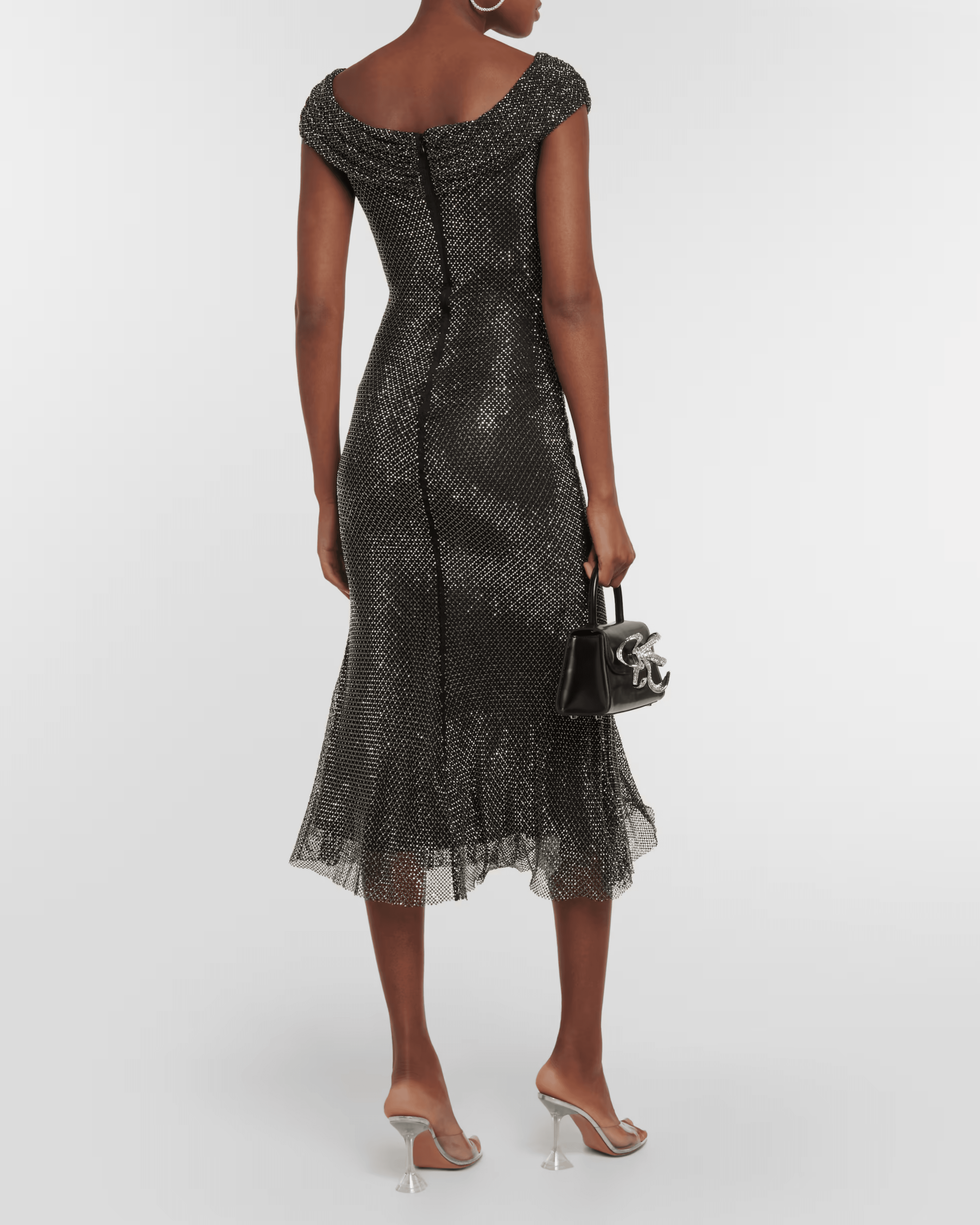 Embellished Metallic Midi Dress - Endless - UAE Rental and Resale for Women's Fashion