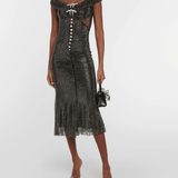 Embellished Metallic Midi Dress - Endless - UAE Rental and Resale for Women's Fashion
