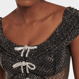 Embellished Metallic Midi Dress - Endless - UAE Rental and Resale for Women's Fashion