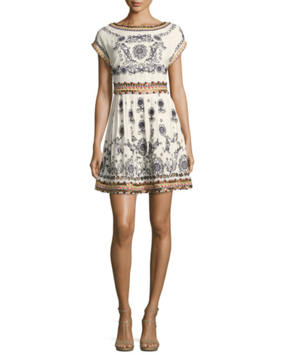 Embroidered Fit & Flare dress - Endless - UAE Rental and Resale for Women's Fashion