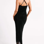 Emeraude Diamonte Ruched Midi Dress - Endless - UAE Rental and Resale for Women's Fashion