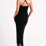 Emeraude Diamonte Ruched Midi Dress - Endless - UAE Rental and Resale for Women's Fashion