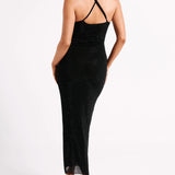 Emeraude Diamonte Ruched Midi Dress - Endless - UAE Rental and Resale for Women's Fashion