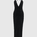 Emeraude Diamonte Ruched Midi Dress - Endless - UAE Rental and Resale for Women's Fashion