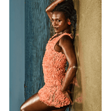 Faena Sorbet Plunge Floral Applique Mini Dress - Endless - UAE Rental and Resale for Women's Fashion