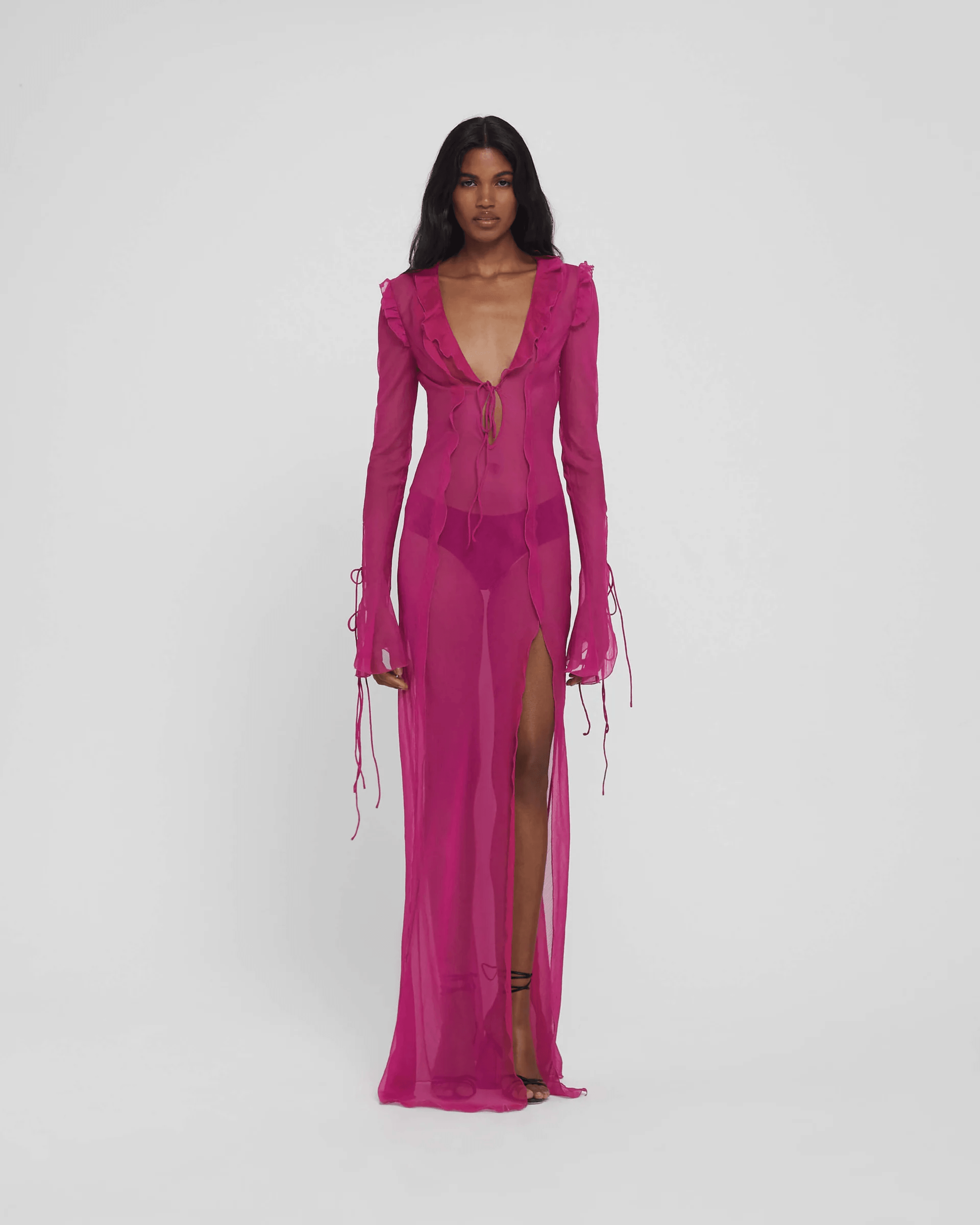 rat and boa farretti dress pink Rat & Boa Farretti Maxi Dress Hot Pink Size XS