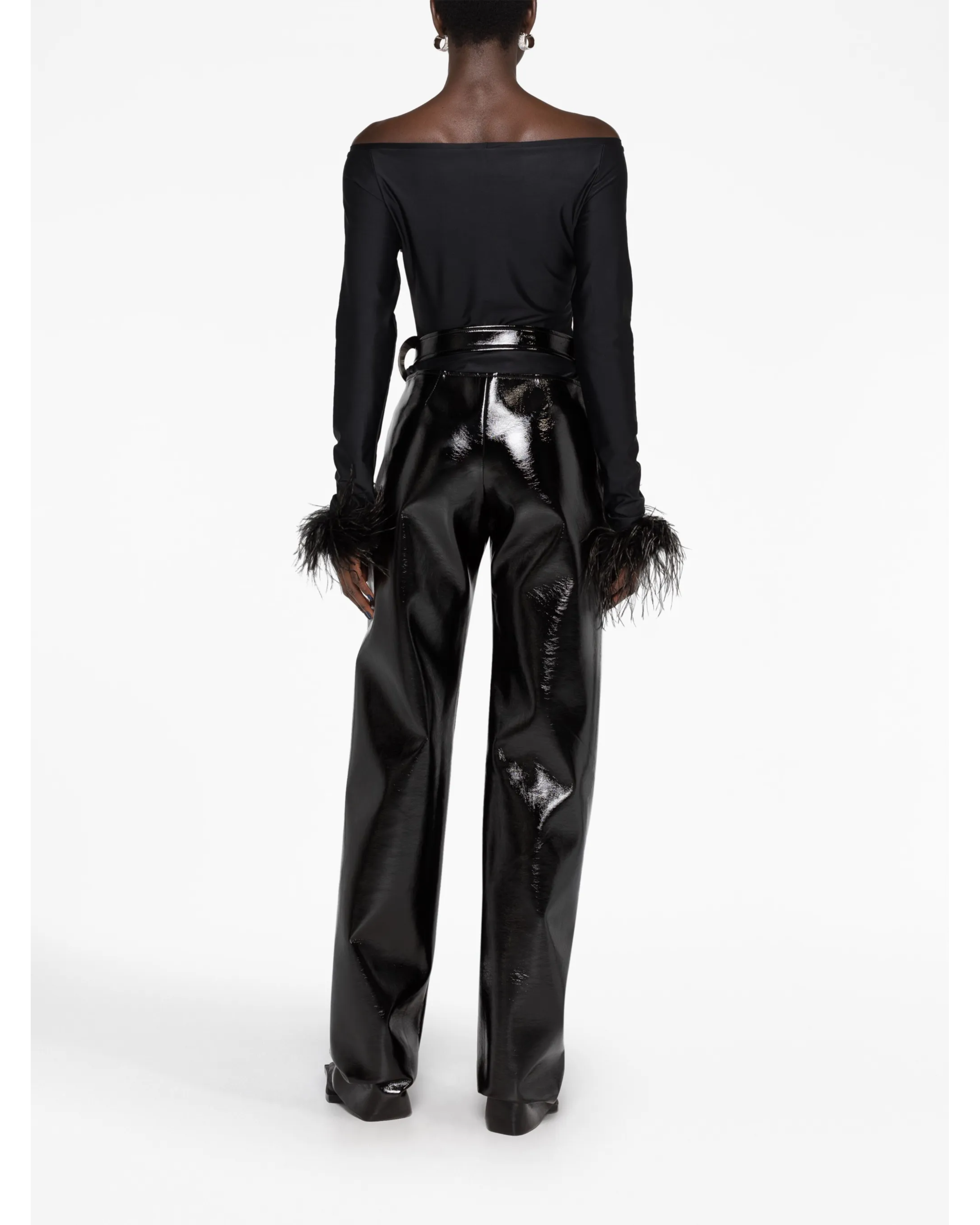 Feather-cuffs Long Sleeve Top - Endless - UAE Rental and Resale for Women's Fashion