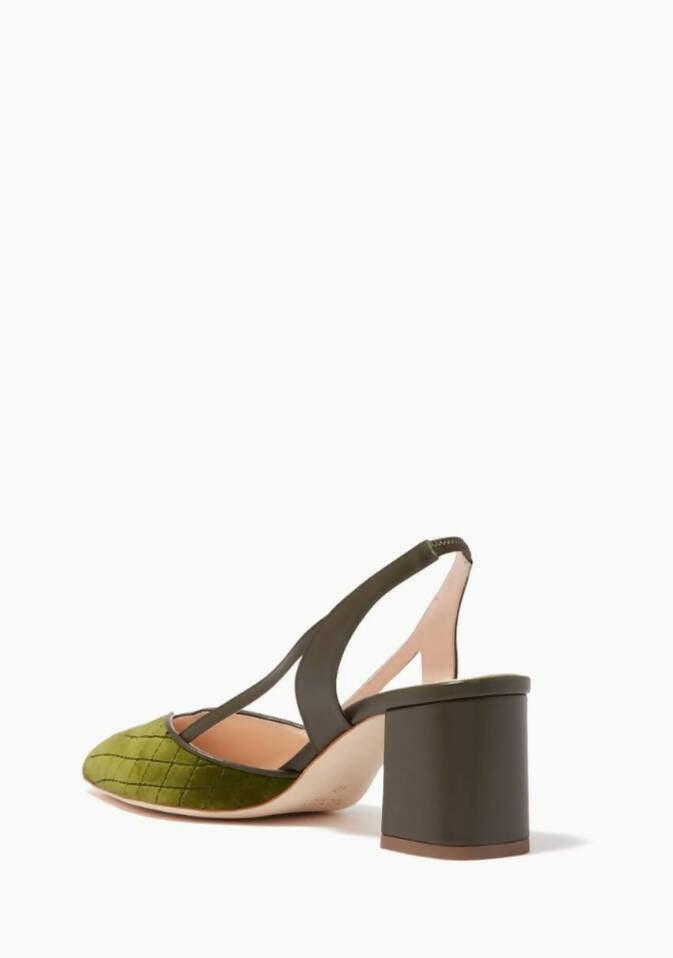 Fionda Green Velvet Slingback Sandals - Endless - UAE Rental and Resale for Women's Fashion