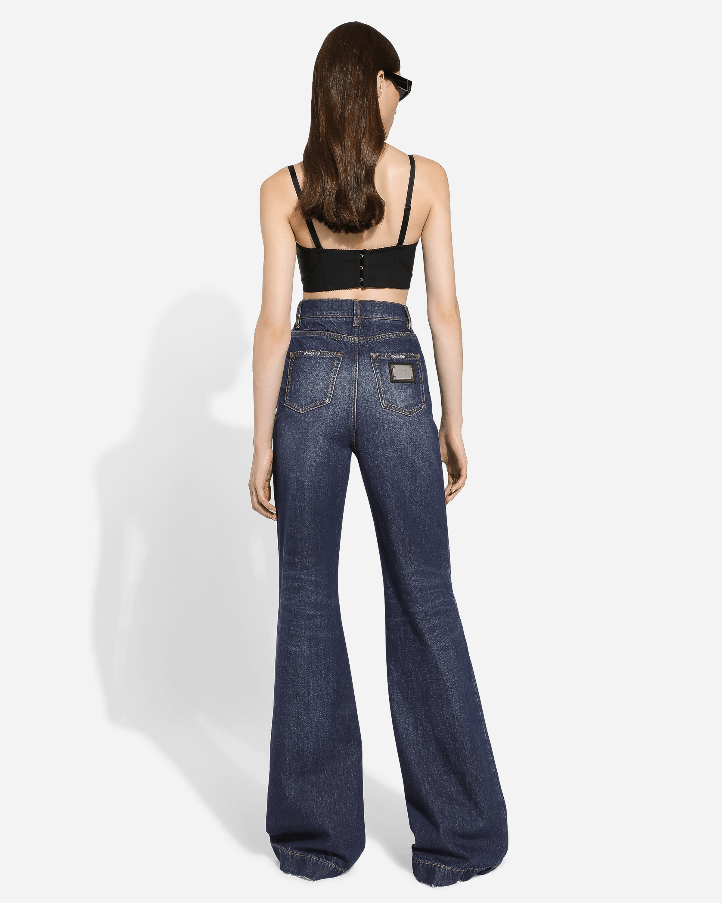 Flared Denim Jeans - Endless - UAE Rental and Resale for Women's Fashion