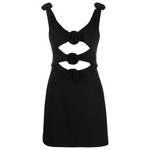 Floral-applique Cut-out Mini Dress - Endless - UAE Rental and Resale for Women's Fashion