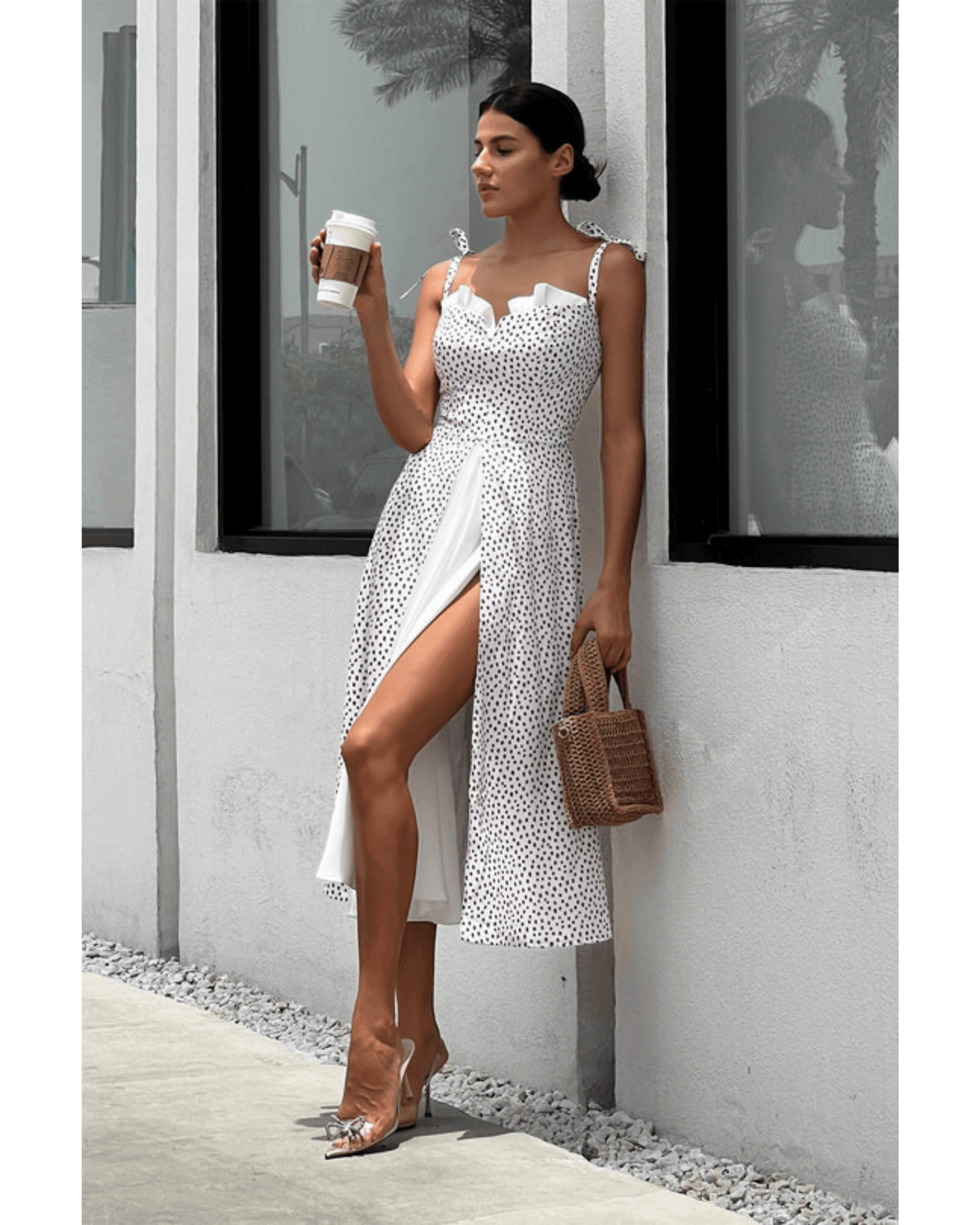 Flowy Slit Midi Dress - Endless - UAE Rental and Resale for Women's Fashion
