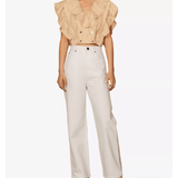 Folie Ruffled Linen-Blend Top - Endless - UAE Rental and Resale for Women's Fashion