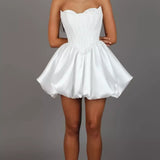 Duet White Bridal Mini Dress