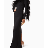 Garbo Feather-trim Maxi Dress - Endless - UAE Rental and Resale for Women's Fashion