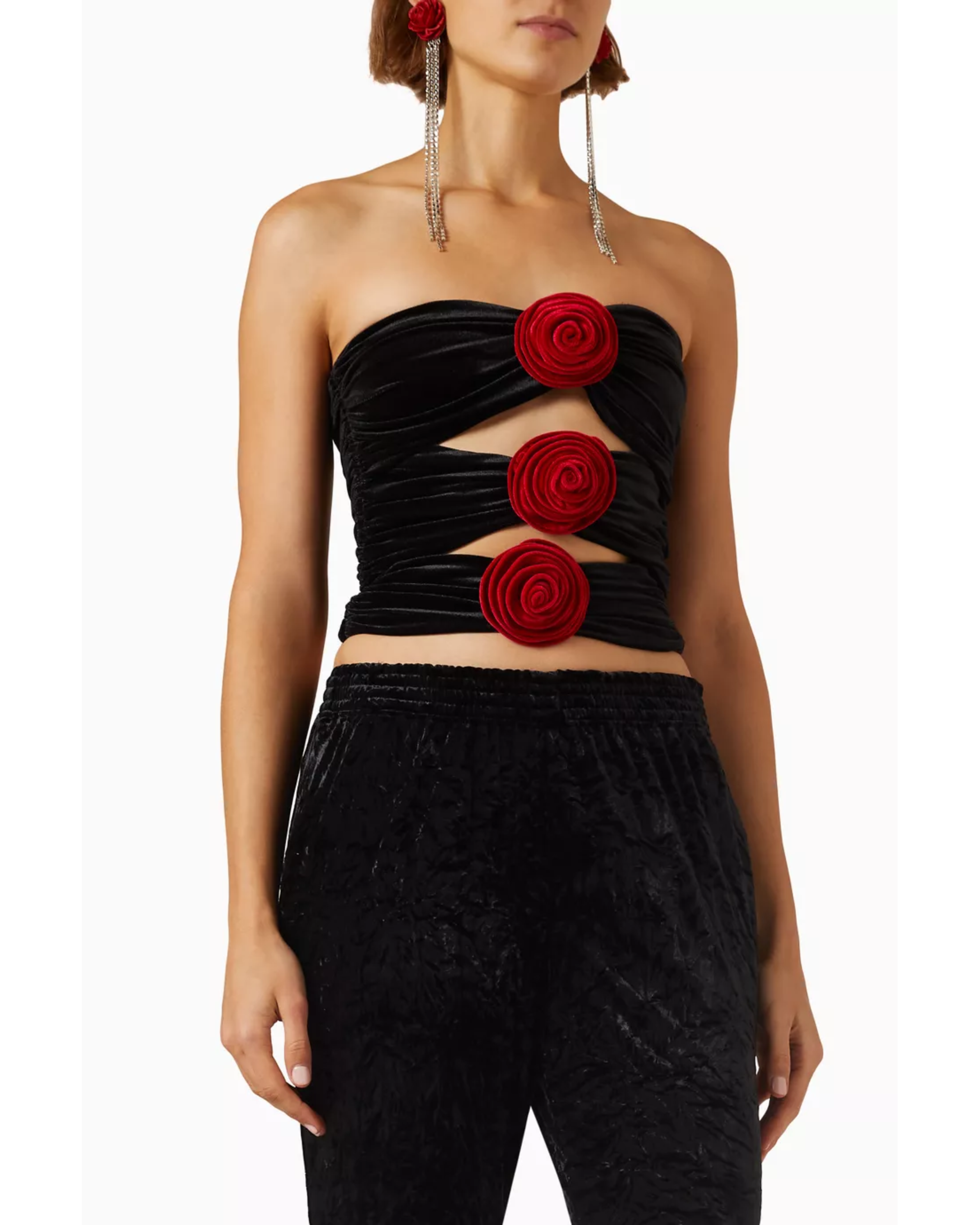 Gatsby Top in Stretch Velvet - Endless - UAE Rental and Resale for Women's Fashion
