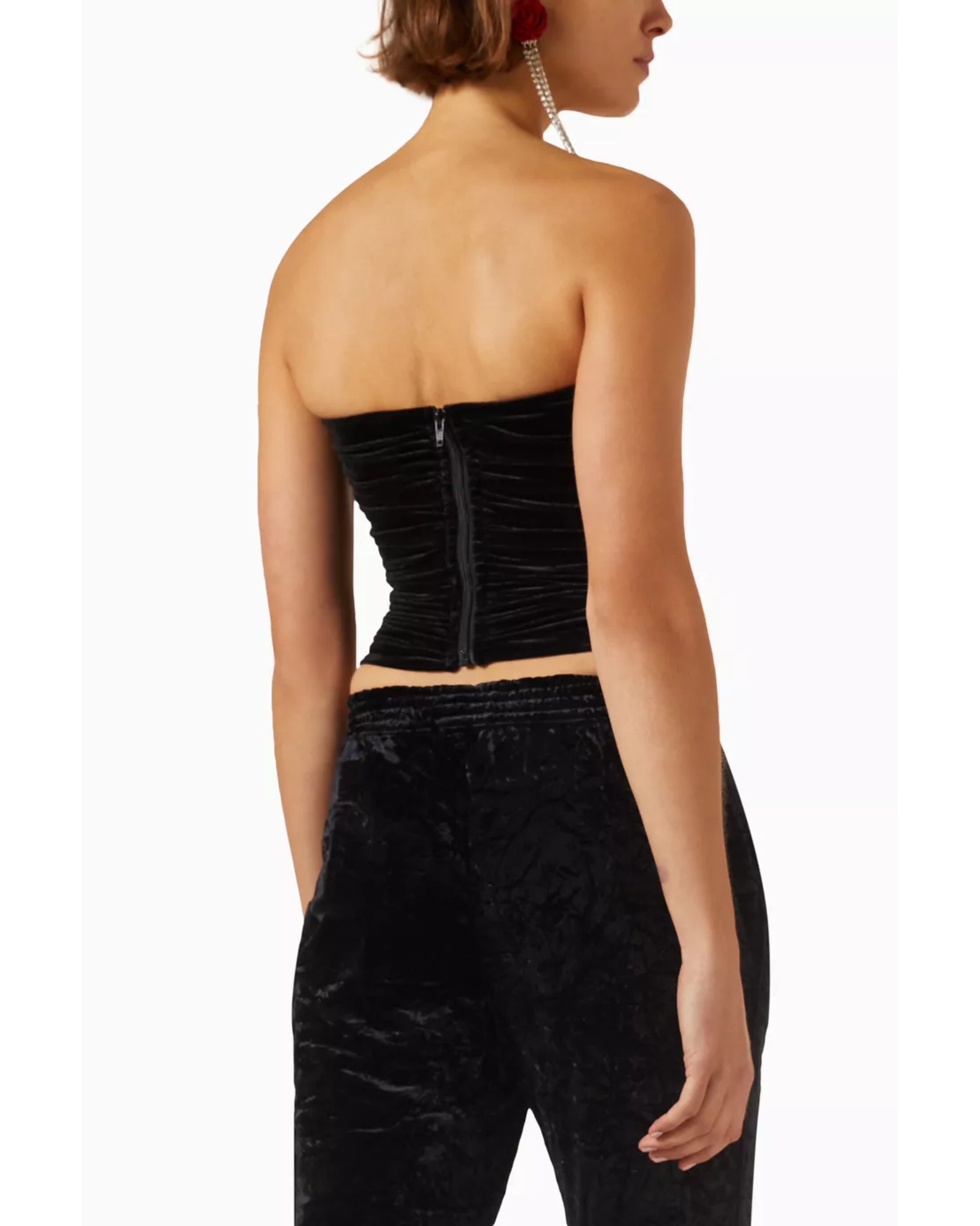Gatsby Top in Stretch Velvet - Endless - UAE Rental and Resale for Women's Fashion