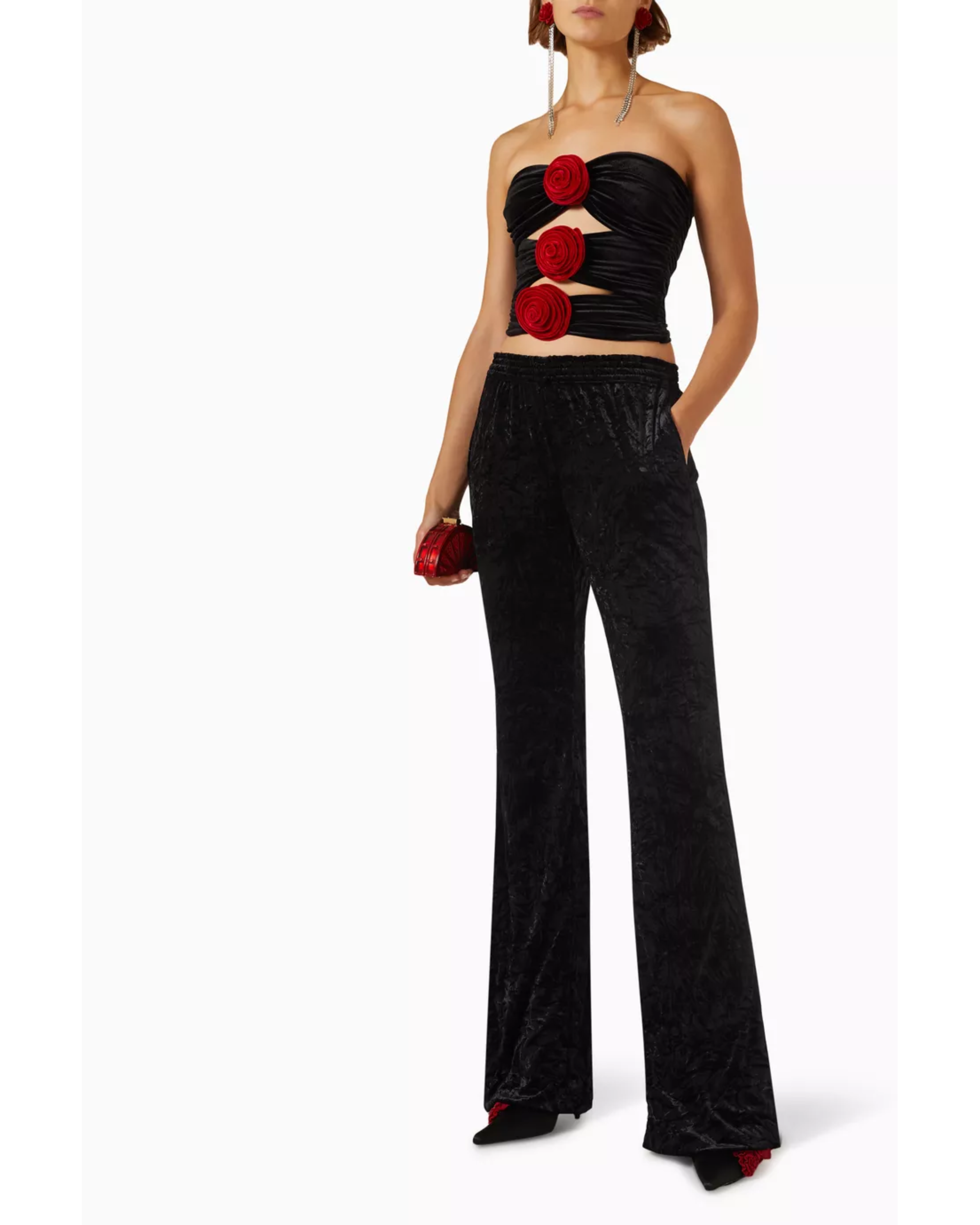 Gatsby Top in Stretch Velvet - Endless - UAE Rental and Resale for Women's Fashion