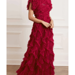Genevieve Ruffle Gown Dress - Endless - UAE Rental and Resale for Women's Fashion