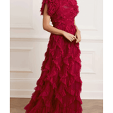 Genevieve Ruffle Gown Dress - Endless - UAE Rental and Resale for Women's Fashion