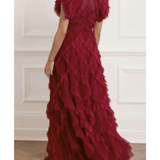 Genevieve Ruffle Gown Dress - Endless - UAE Rental and Resale for Women's Fashion
