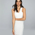 Georgia Jacquard Spot Mini Dress - Endless - UAE Rental and Resale for Women's Fashion