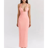 Gianina Sorbet Crepe Halter Maxi Dress - Endless - UAE Rental and Resale for Women's Fashion