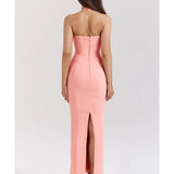 Gianina Sorbet Crepe Halter Maxi Dress - Endless - UAE Rental and Resale for Women's Fashion