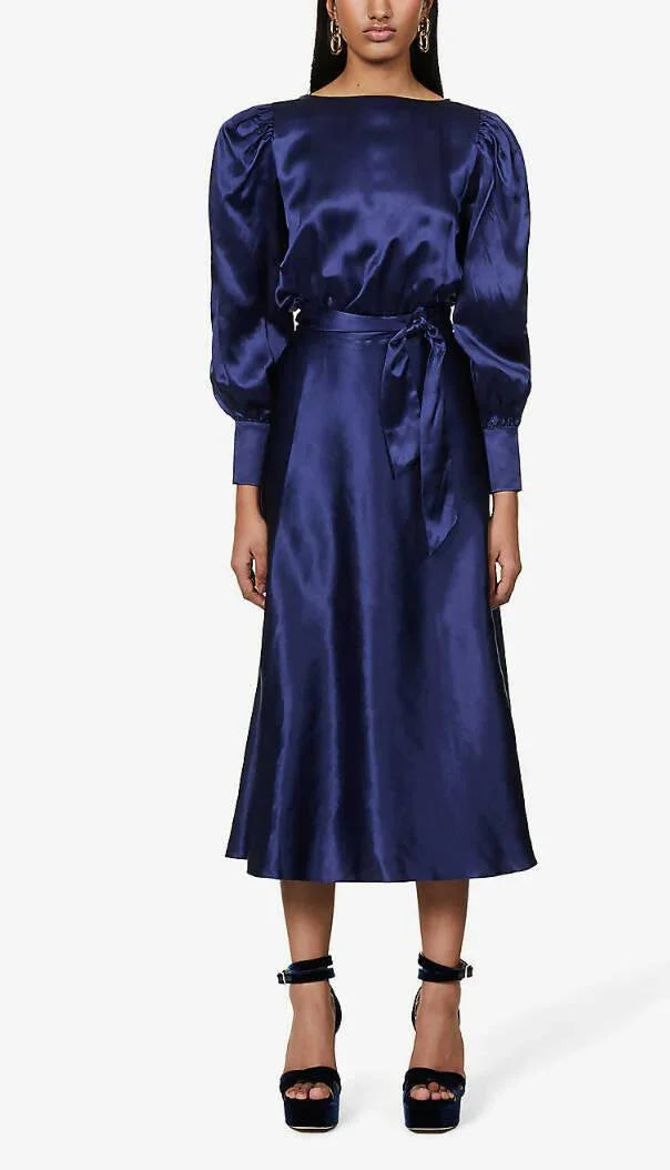 Gilly A-Line Silk Midi Dress - Endless - UAE Rental and Resale for Women's Fashion