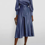Gilly A-Line Silk Midi Dress - Endless - UAE Rental and Resale for Women's Fashion