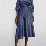 Gilly A-Line Silk Midi Dress - Endless - UAE Rental and Resale for Women's Fashion