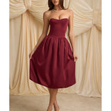 Gloriana Convertible Bow-Detail Bubble Hem Midaxi Dress - Endless - UAE Rental and Resale for Women's Fashion