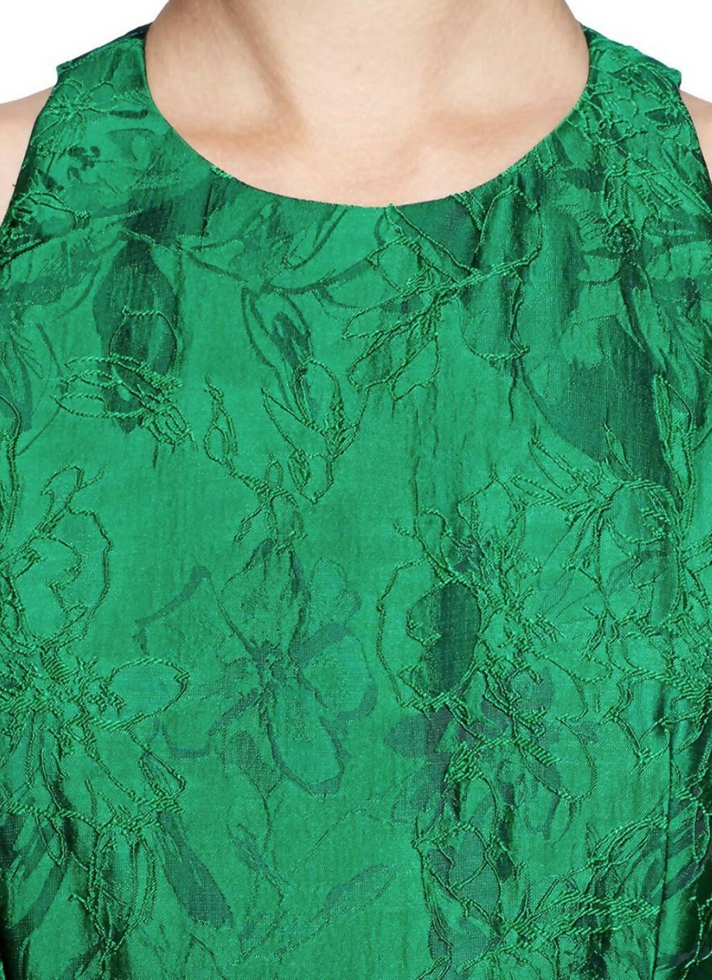 Green Brocade Party Dress - Endless - UAE Rental and Resale for Women's Fashion
