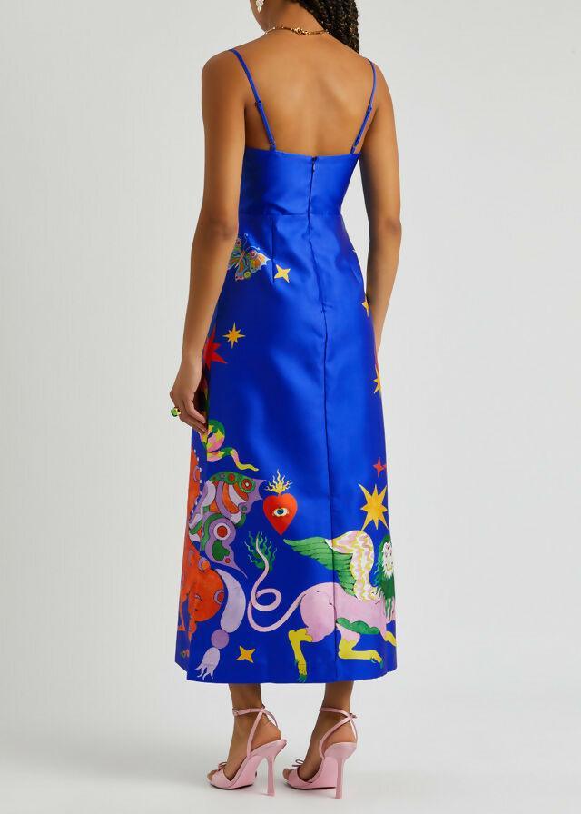 Guardian Printed Satin Midi Dress - Endless - UAE Rental and Resale for Women's Fashion