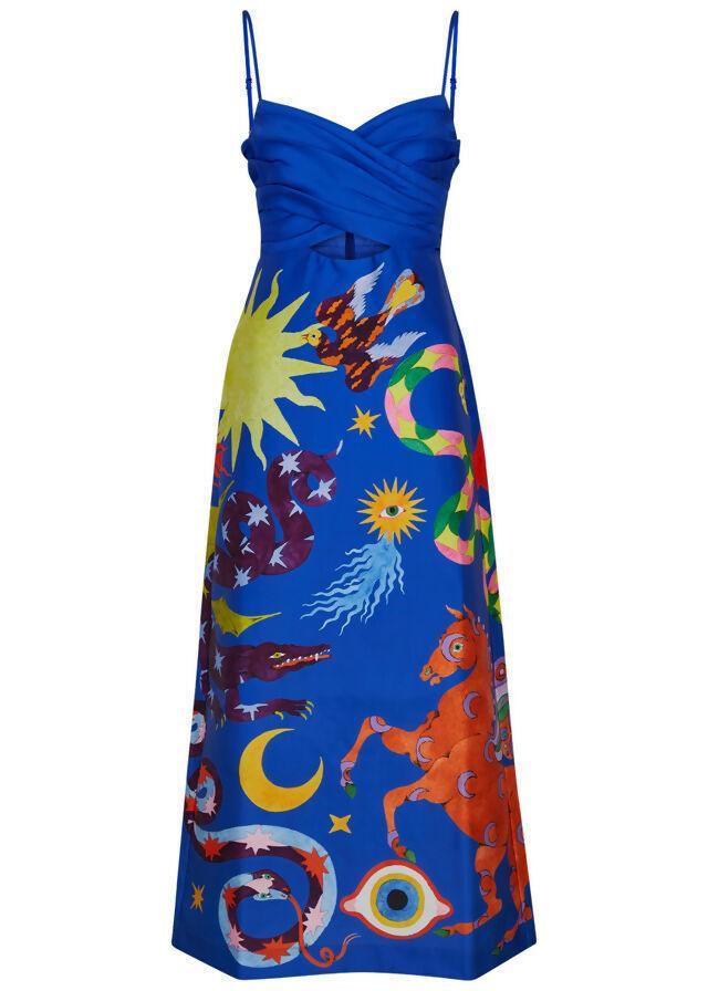 Guardian Printed Satin Midi Dress - Endless - UAE Rental and Resale for Women's Fashion