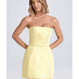 Haisley Bandeau Structured Tulip Mini Dress - Endless - UAE Rental and Resale for Women's Fashion