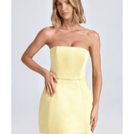 Haisley Bandeau Structured Tulip Mini Dress - Endless - UAE Rental and Resale for Women's Fashion