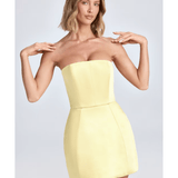 Haisley Bandeau Structured Tulip Mini Dress - Endless - UAE Rental and Resale for Women's Fashion