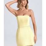 Haisley Bandeau Structured Tulip Mini Dress - Endless - UAE Rental and Resale for Women's Fashion