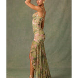 Haruna Ruched Asymmetric Corset Gown - Endless - UAE Rental and Resale for Women's Fashion