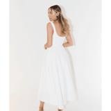 High Waist Square Neck Midi Dress - Endless - UAE Rental and Resale for Women's Fashion