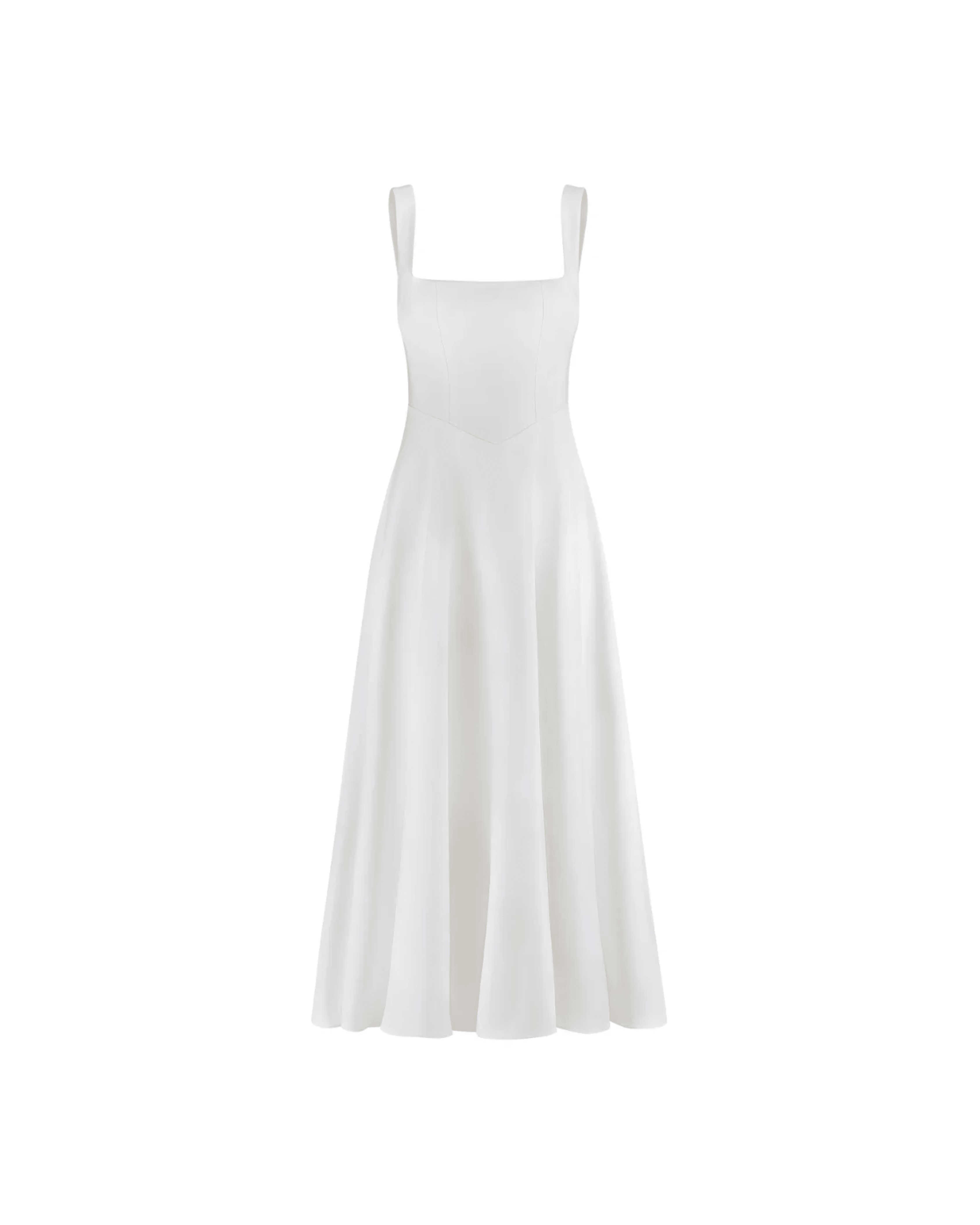 High Waist Square Neck Midi Dress - Endless - UAE Rental and Resale for Women's Fashion