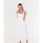 High Waist Square Neck Midi Dress - Endless - UAE Rental and Resale for Women's Fashion
