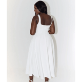 High Waist Square Neck Midi Dress - Endless - UAE Rental and Resale for Women's Fashion