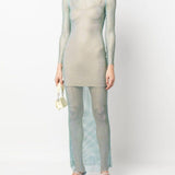 Hotfix Rhinestone Embellished Fishnet Dress - Endless - UAE Rental and Resale for Women's Fashion