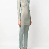 Hotfix Rhinestone Embellished Fishnet Dress - Endless - UAE Rental and Resale for Women's Fashion