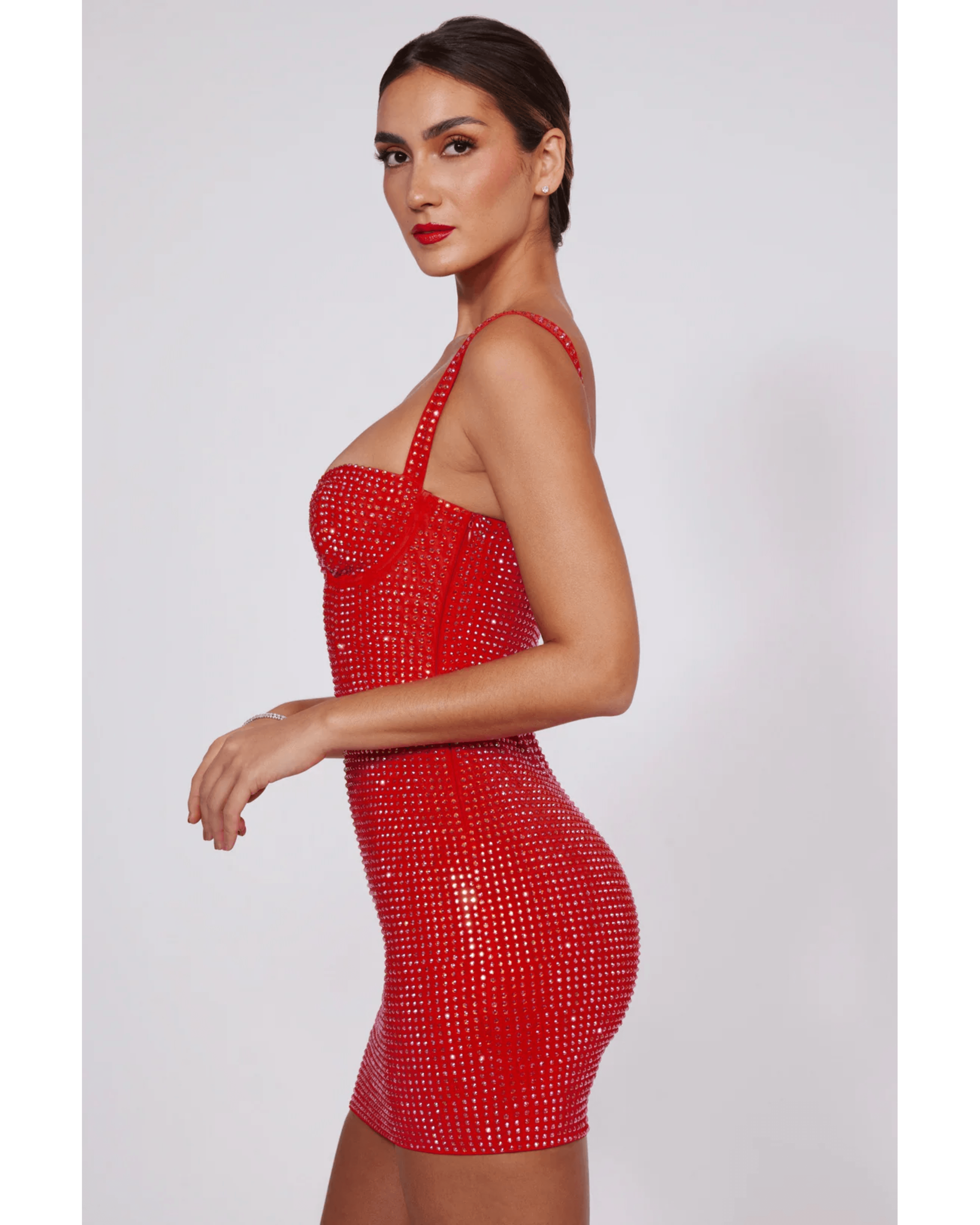 Ines Embellished Corset Mini Dress - Endless - UAE Rental and Resale for Women's Fashion