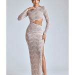 Ingrid Lace Long Sleeve Maxi Dress - Endless - UAE Rental and Resale for Women's Fashion