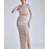Ingrid Lace Long Sleeve Maxi Dress - Endless - UAE Rental and Resale for Women's Fashion